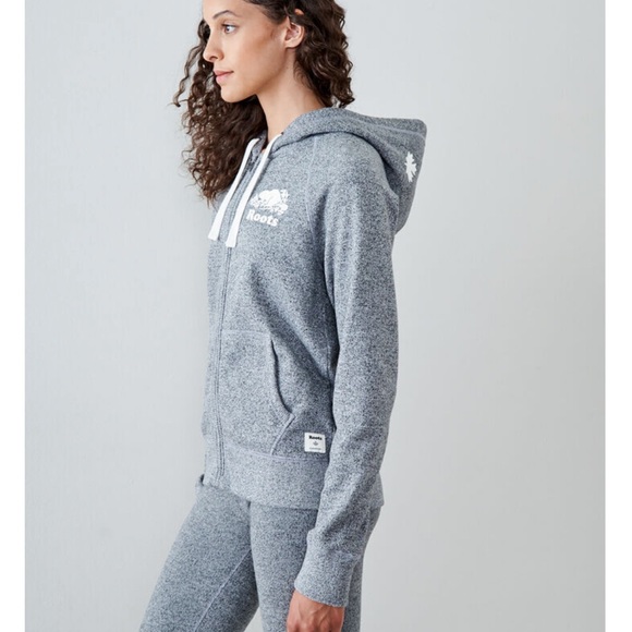 roots canada zip up logo sweatshirt - Picture 3 of 16